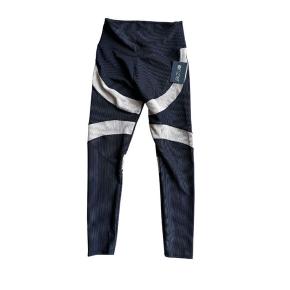 NWT Onzie Womens Black Rib High Rise Cadence Midi Pull-On Active Legging Sz S/M - Picture 3 of 9